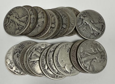 WALKING LIBERTY SILVER HALF DOLLAR ROLL