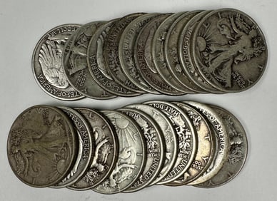 WALKING LIBERTY SILVER HALF DOLLAR ROLL