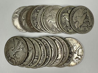 WALKING LIBERTY SILVER HALF DOLLAR ROLL