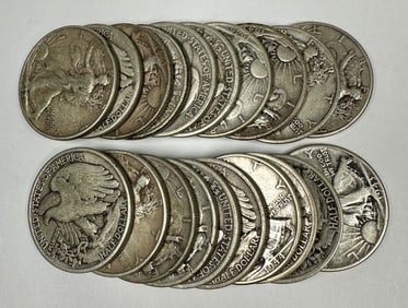 WALKING LIBERTY SILVER HALF DOLLAR ROLL