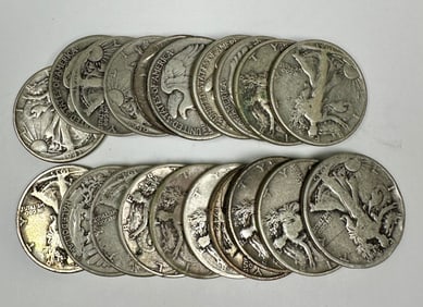 WALKING LIBERTY SILVER HALF DOLLAR ROLL