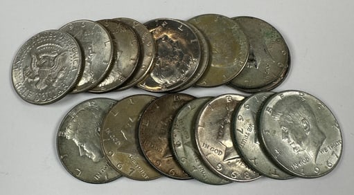 KENNEDY 40% SILVER HALF DOLLARS