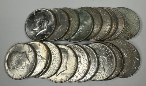 1964 KENNEDY SILVER HALF DOLLAR ROLL