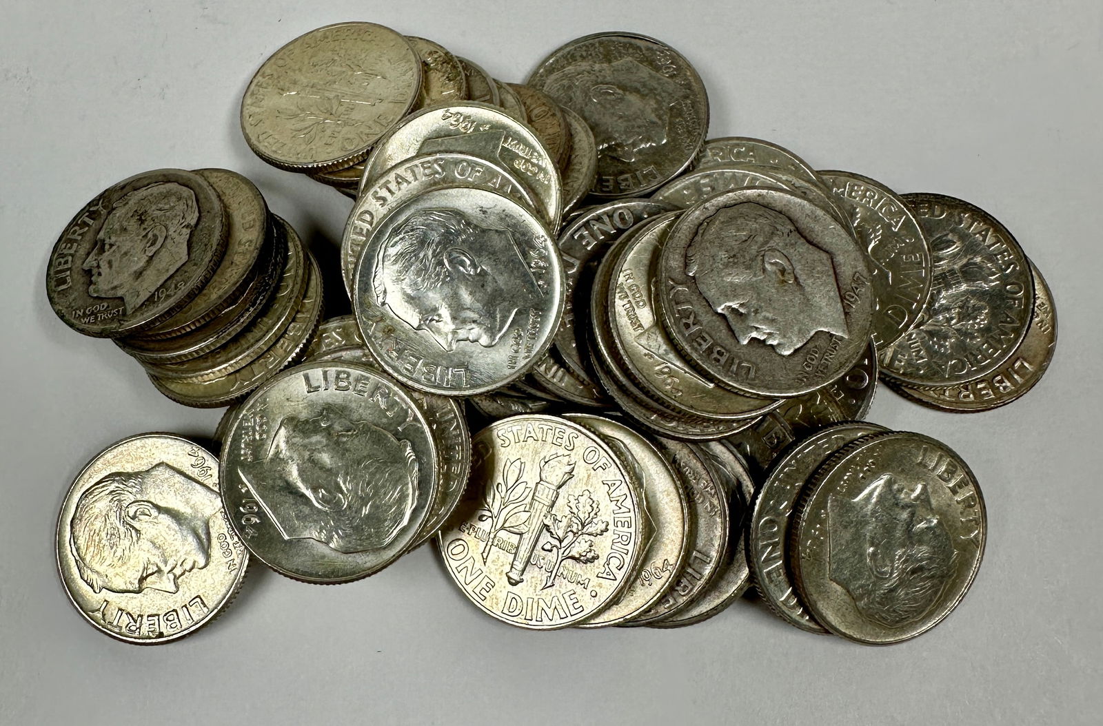 ROOSEVELT SILVER DIME ROLL (1 of 1)