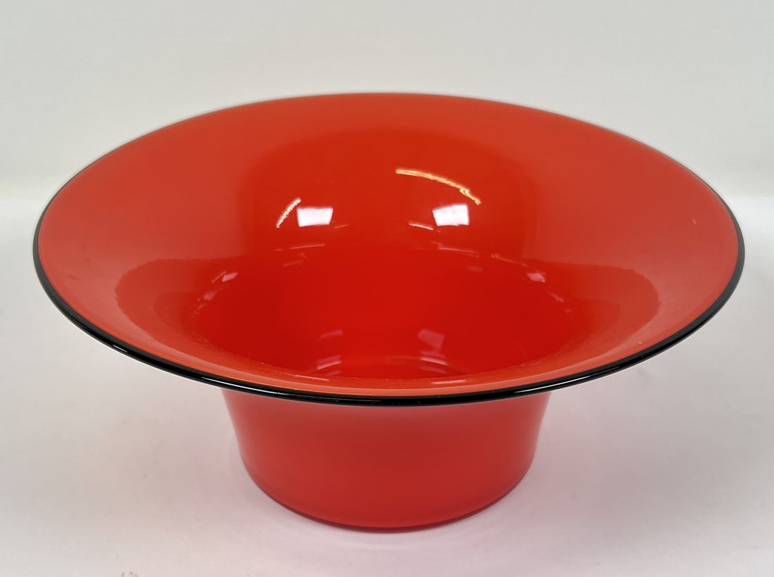 MICHAEL POWOLNY FOR LOETZ TANGO GLASS BOWL: 9" DIA., 3.75"H
