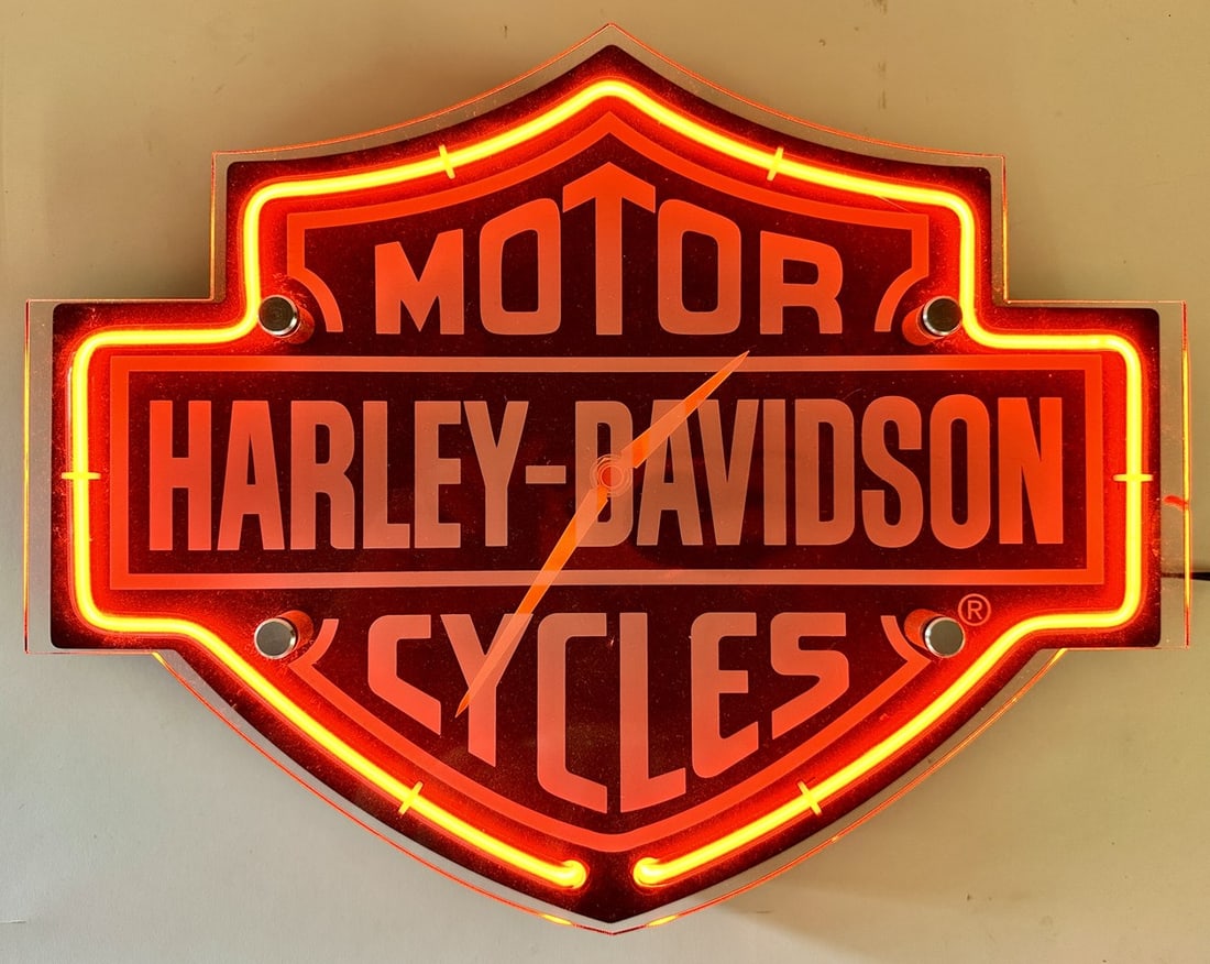 HARLEY DAVIDSON MOTORCYCLES ADVERTISING SIGN: 14"X11"