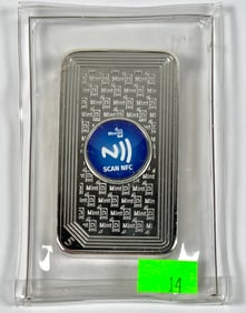 MINT ID 5 OUNCE SILVER INGOT