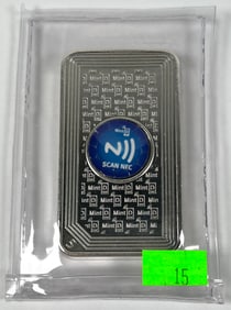 MINT ID 5 OUNCE SILVER INGOT