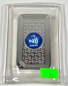 MINT ID 5 OUNCE SILVER INGOT