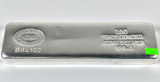 100 TROY OUNCES SILVER BAR