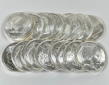 ROLL OF 20 BUFFALO SILVER COINS