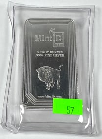 MINT ID 5 OUNCE SILVER INGOT