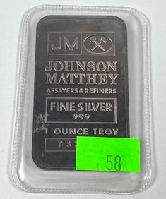 JM ONE OUNCE FINE SILVER INGOT