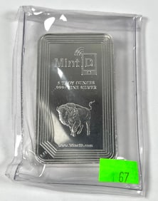 MINT ID 5 OUNCE SILVER INGOT