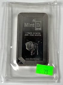 MINT ID 5 OUNCE SILVER INGOT