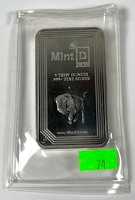 MINT ID 5 OUNCE SILVER INGOT