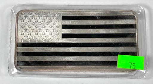 U.S. FLAG 10 OUNCE SILVER BAR