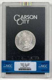 1884-CC MORGAN SILVER DOLLAR GSA