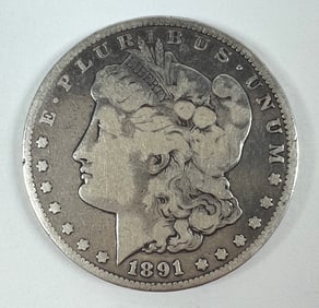 1891-CC MORGAN SILVER DOLLAR