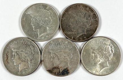 COLLECTION OF PEACE SILVER DOLLARS