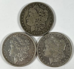 1891 MORGAN SILVER DOLLARS