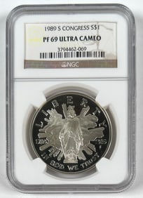1989-S CONGRESS SILVER DOLLAR