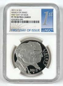 2015 MARCH OF DIMES SILVER DOLLAR