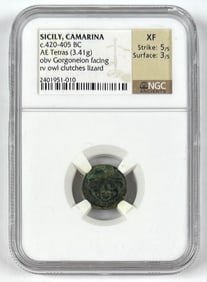 SICILY, CAMARINA ANCIENT COIN