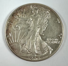 1942 WALKING LIBERTY HALF DOLLAR BU