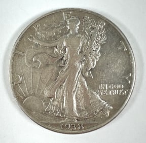 1938-D WALKING LIBERTY HALF DOLLAR