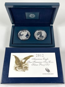 2012-S SILVER EAGLE TWO-COIN SET