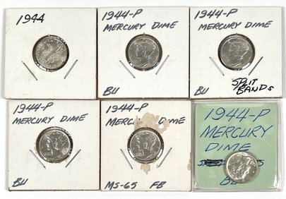 1944 MERCURY DIME UNCIRCULATED COLLECTION