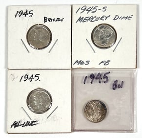 1945 MERCURY DIME UNCIRCULATED COLLECTION