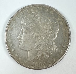 1880-S MORGAN SILVER DOLLAR AU