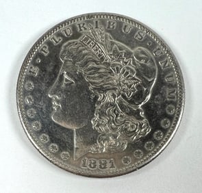 1881-S MORGAN SILVER DOLLAR BU