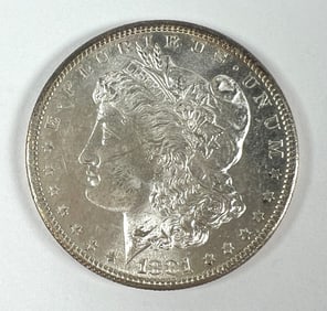 1881-S MORGAN SILVER DOLLAR BU