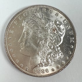 1886 MORGAN SILVER DOLLAR BU