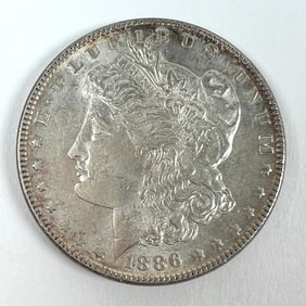 1886 MORGAN SILVER DOLLAR UNC