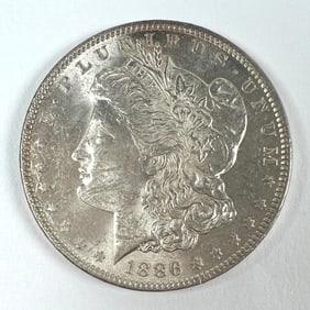 1886 MORGAN SILVER DOLLAR BU