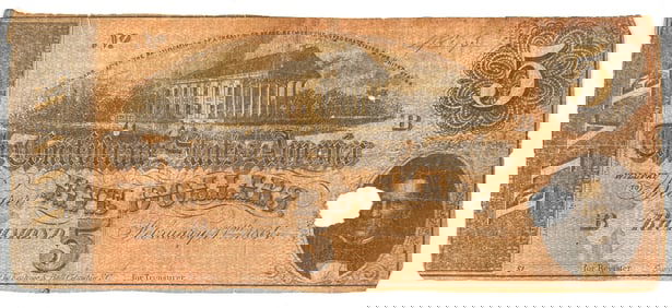 1864 CONFEDERATE $5 NOTE
