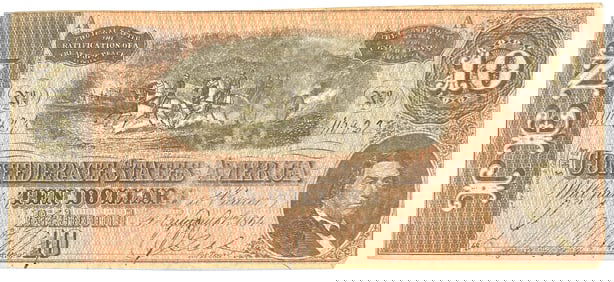 1864 CONFEDERATE $10 NORT