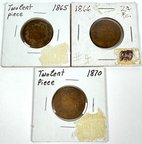1866 1870 U.S. TWO-CENT PIECES