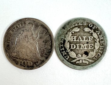 1853 1860 LIBERTY SEATED HALF DIMES