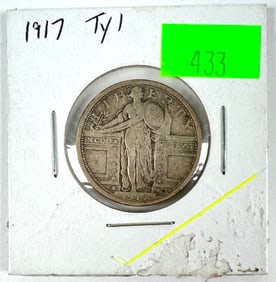 1917 TY1 STANDING LIBERTY QUARTER