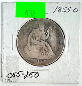 1855-O SEATED LIBERTY HALF DOLLAR