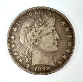 1898 BARBER HALF DOLLAR