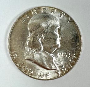 1955 FRANKLIN HALF DOLLAR UNC