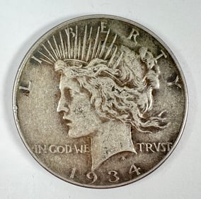 1934 PEACE SILVER DOLLAR