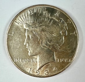 1934-D PEACE SILVER DOLLAR UNC