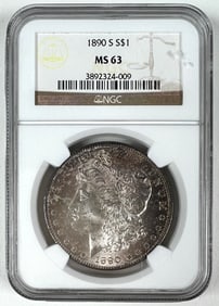 1890-S MORGAN SILVER DOLLAR